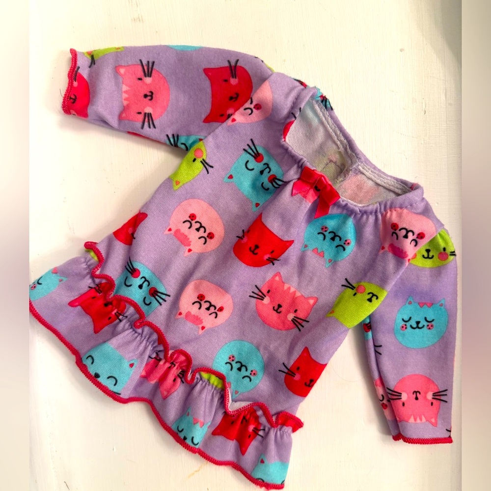 Colorful Cat Print Doll Nightgown
